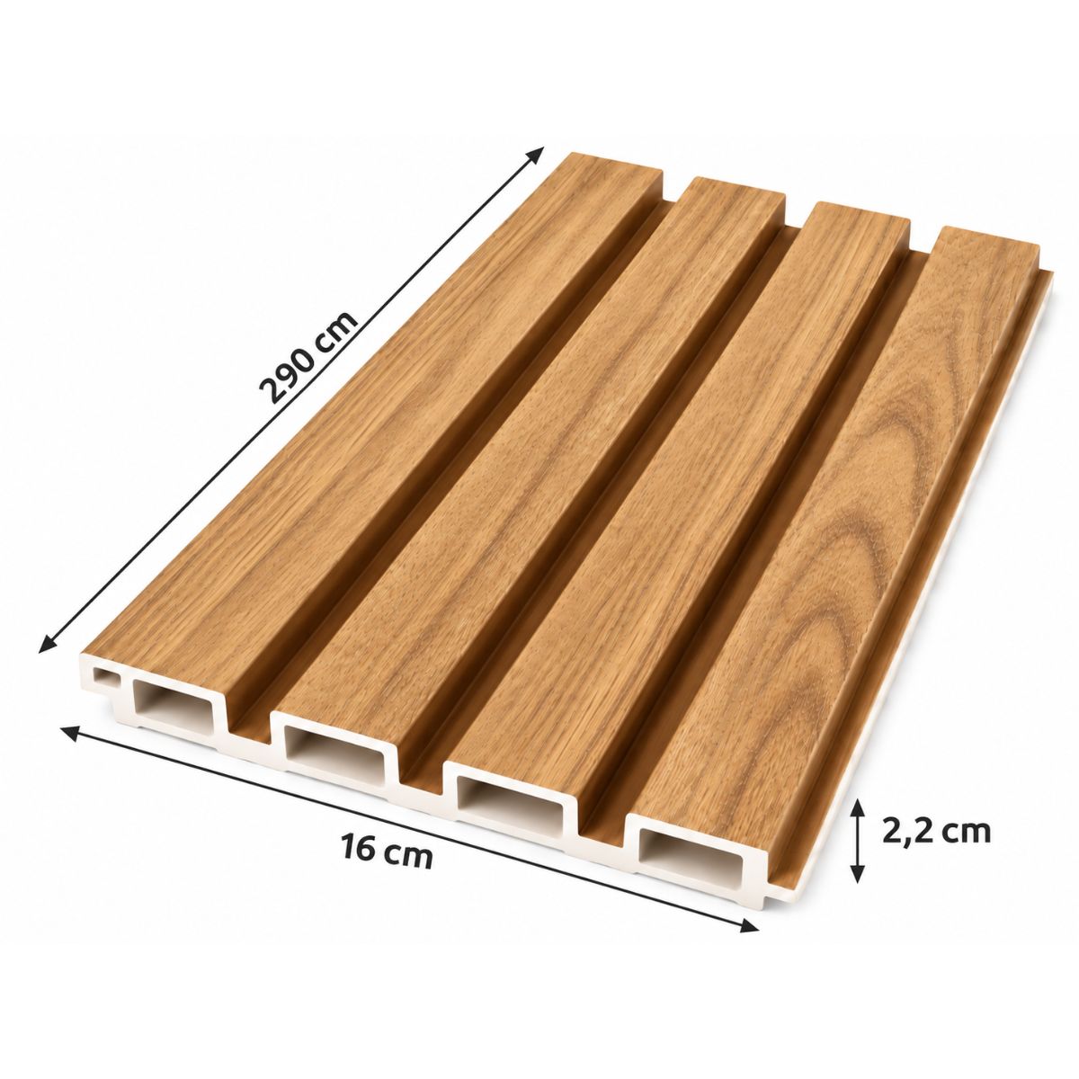 Wpc Revestimiento Simil Madera 2.90x16 cm Marron / 800911-9