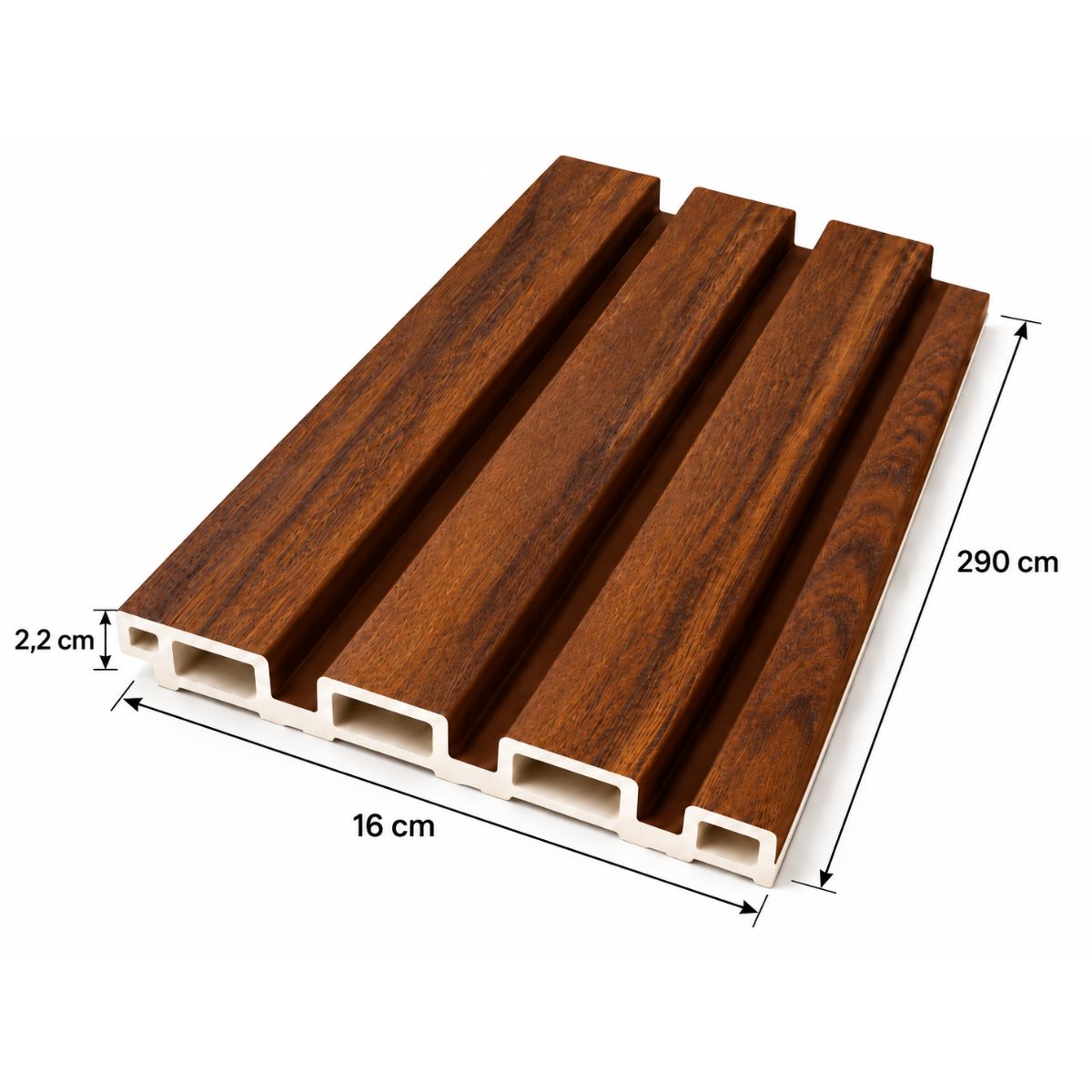 Wpc Revestimiento Simil Madera 2.90x16 cm Marron / 801305-9