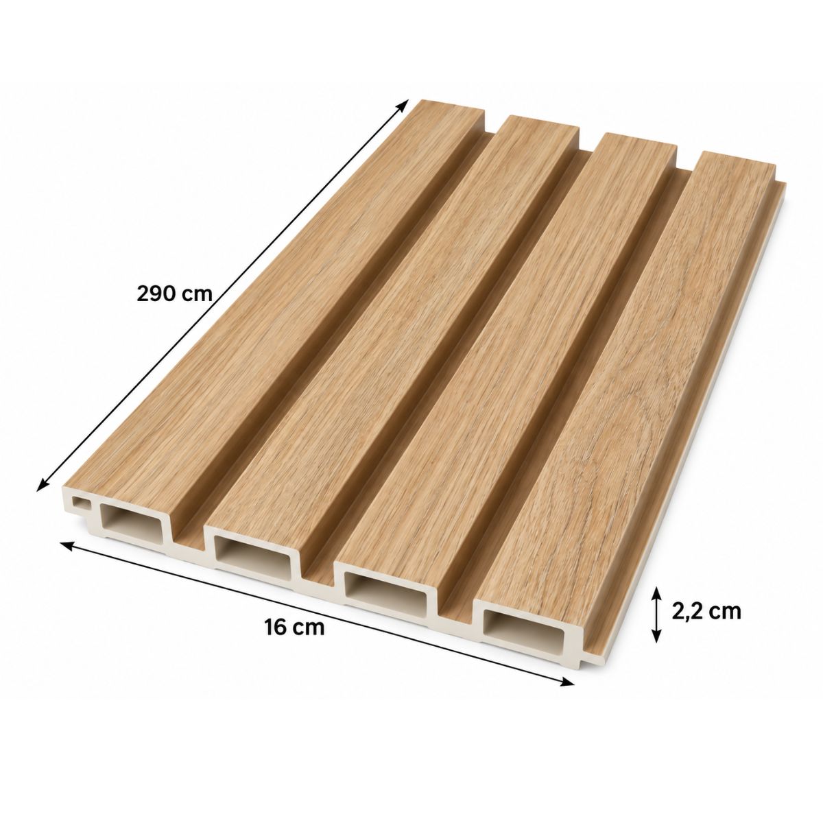 Wpc Revestimiento Simil Madera 2.90x16 cm Marron / 805202-26