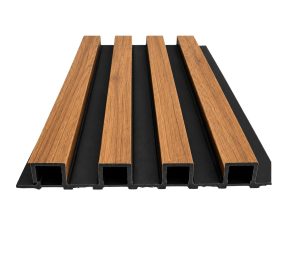 Wpc Simil Madera Lambrin 2.90x16 cm DUO Negro/Caoba / P45