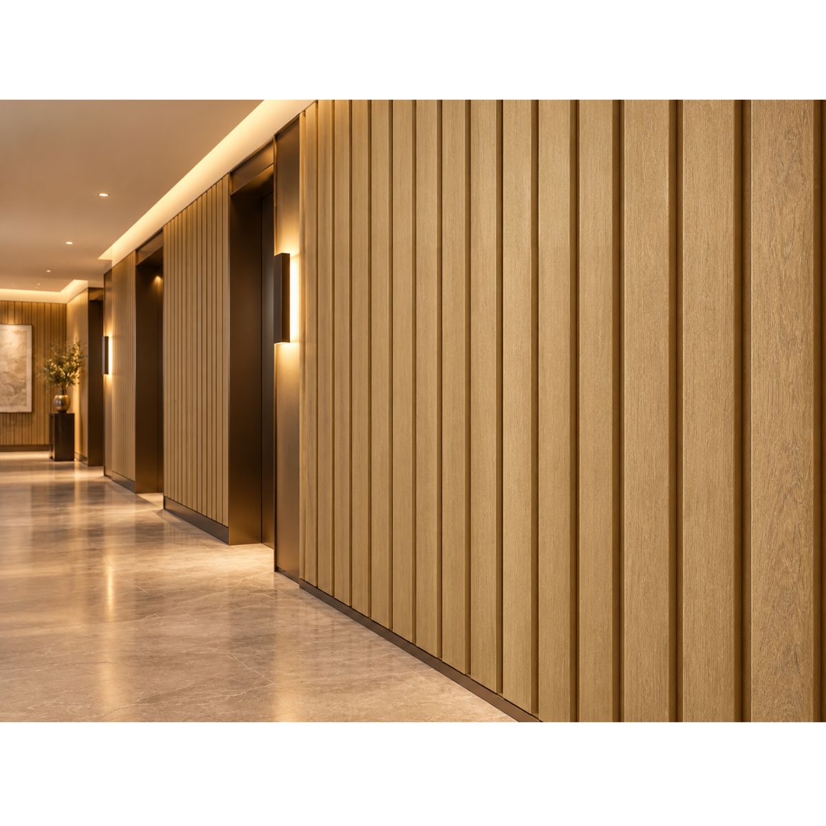 Wpc Simil Madera Lambrin 2.90x16 cm Marron Claro / P46