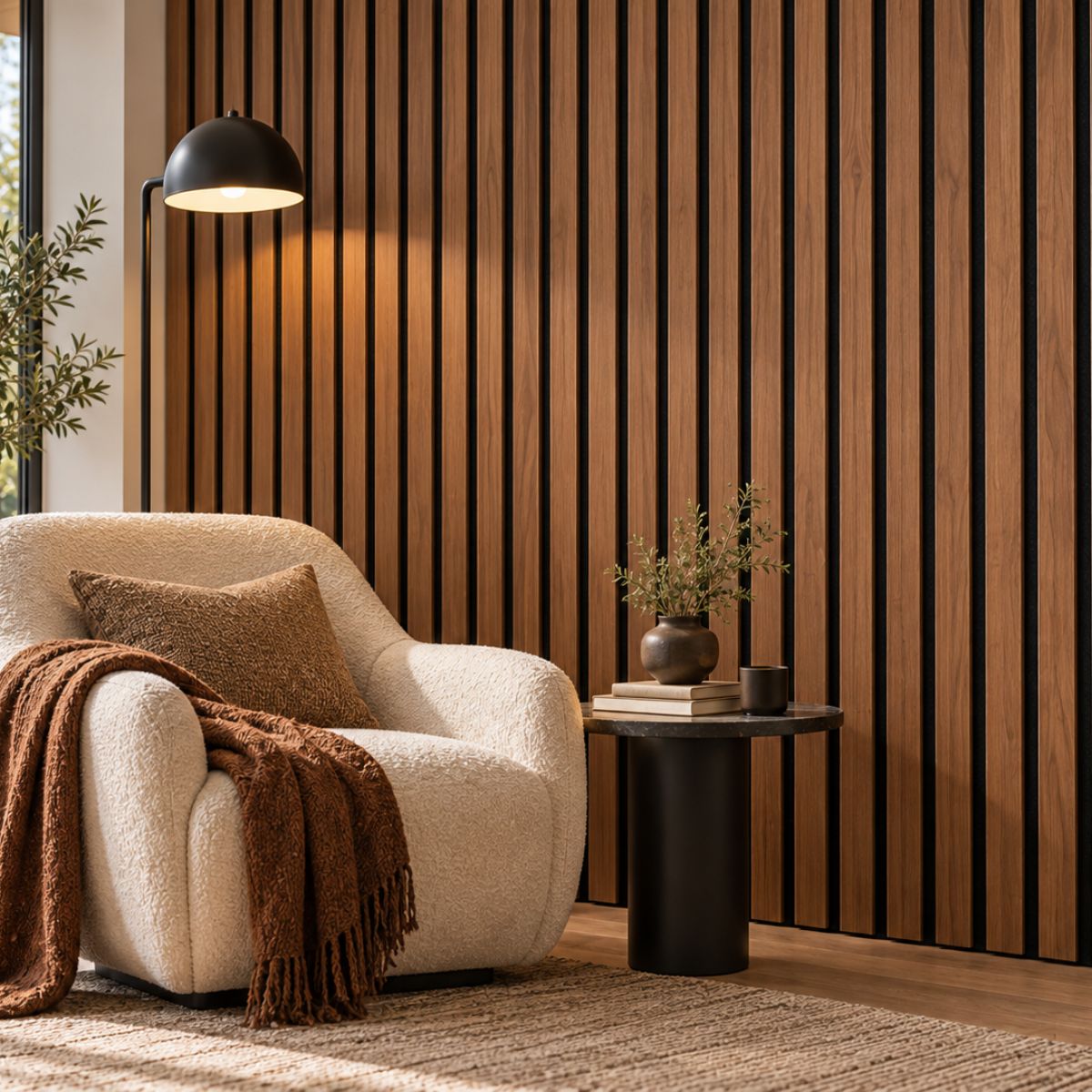 Wpc Simil Madera Lambrin 2.90x16cm DUO Negro/Roble 806802-2